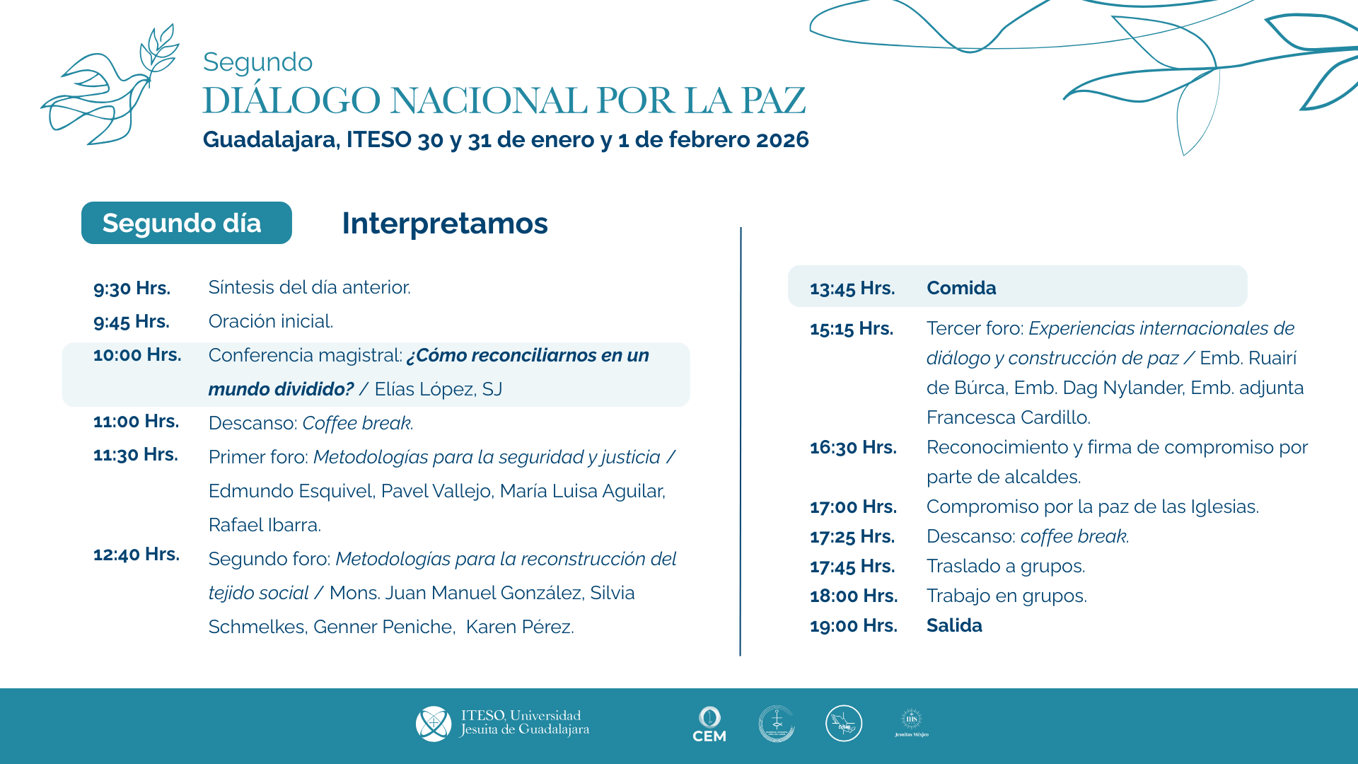 Programa Segundo día